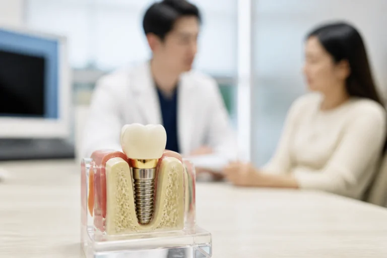 어금니 치료 정보를 설명하는 치과 이미지