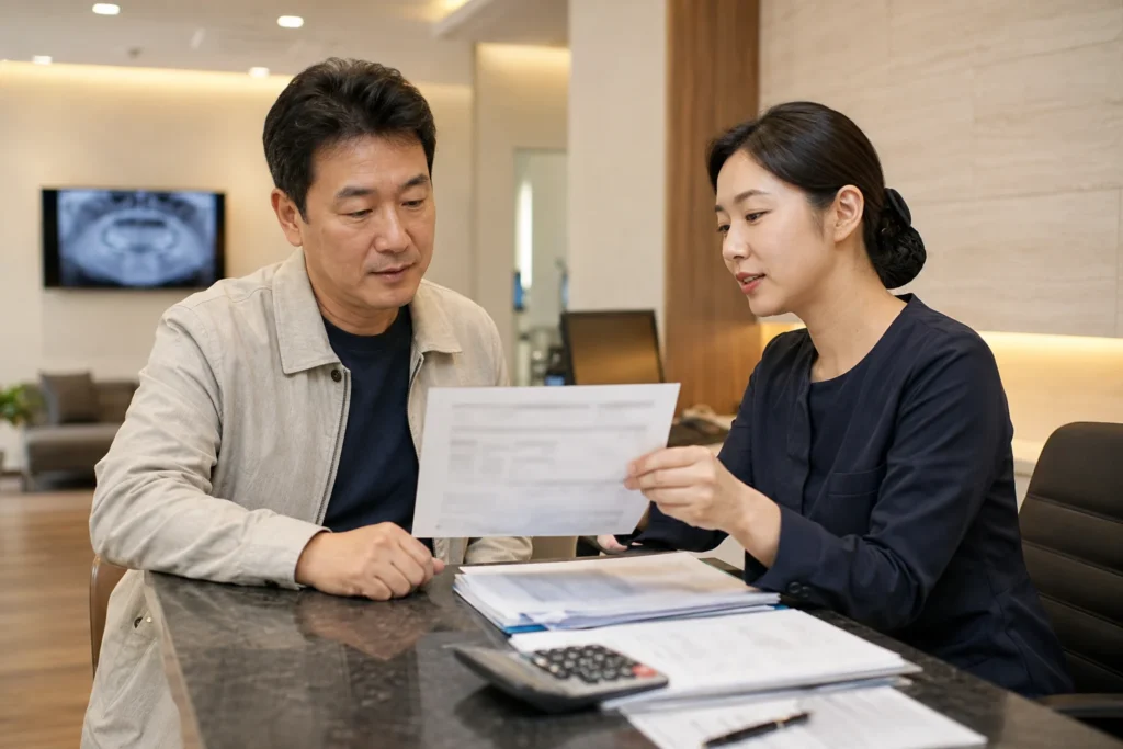 치과 비급여 진료비 확인 방법의 치료 단계와 비용 확인을 돕는 이미지